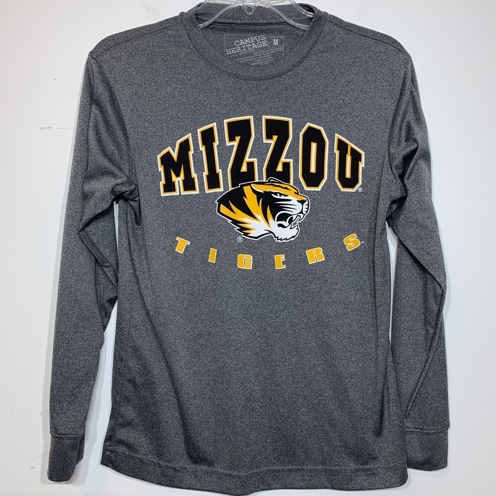 EUC Mizzou Tigers Gray Long Sleeve T-shirt YM